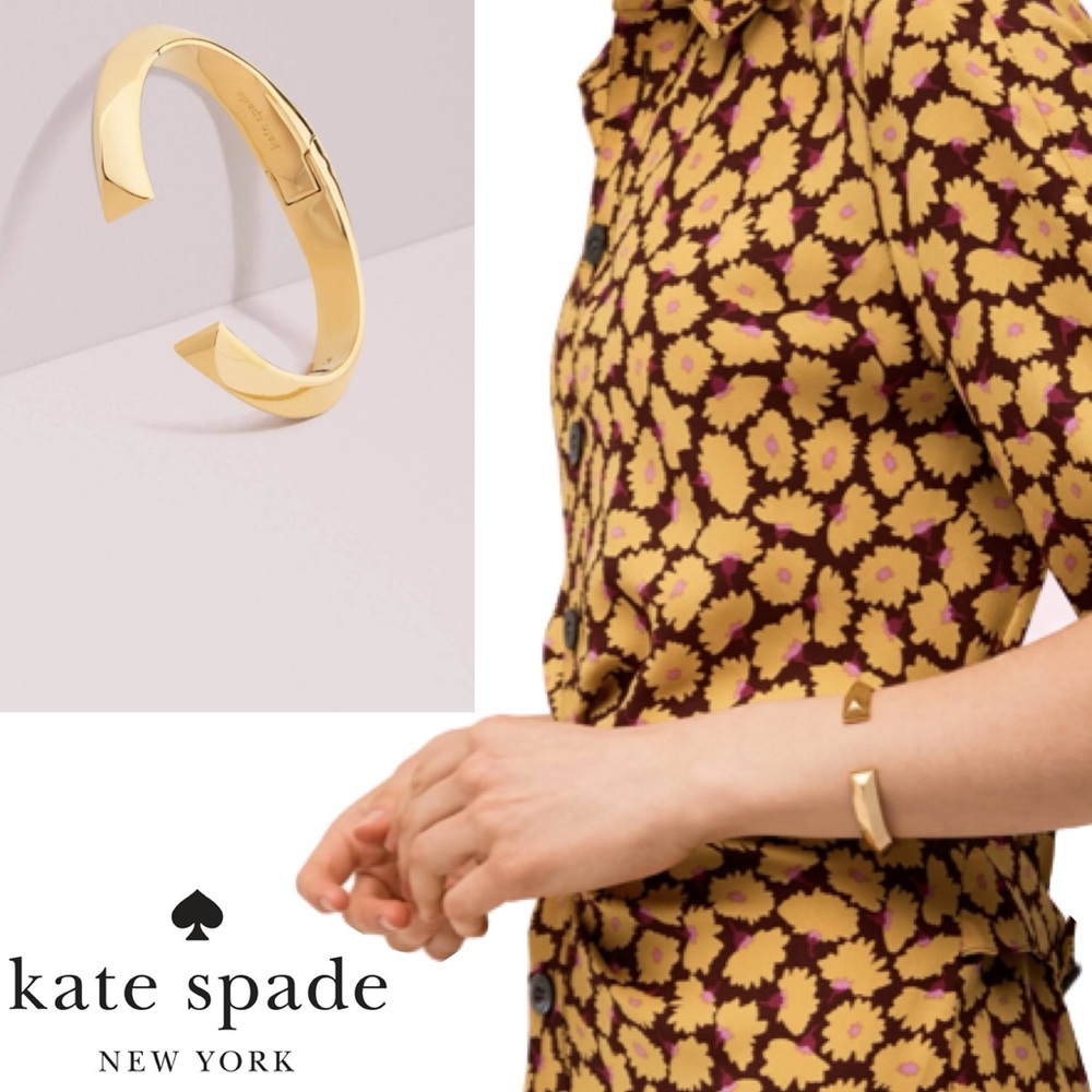 NWT - Kate Spade Raise the Bar Thick Cuff Gold Bracelet